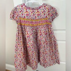 Mini Boden Smocked Floral Dress
